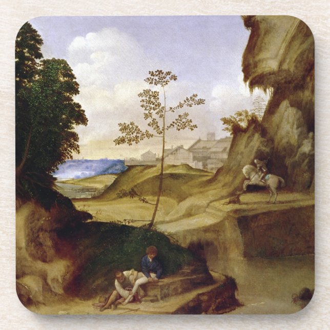 Dessous-de-verre L'IL Tramonto (le coucher du soleil) (huile sur la (Devant)