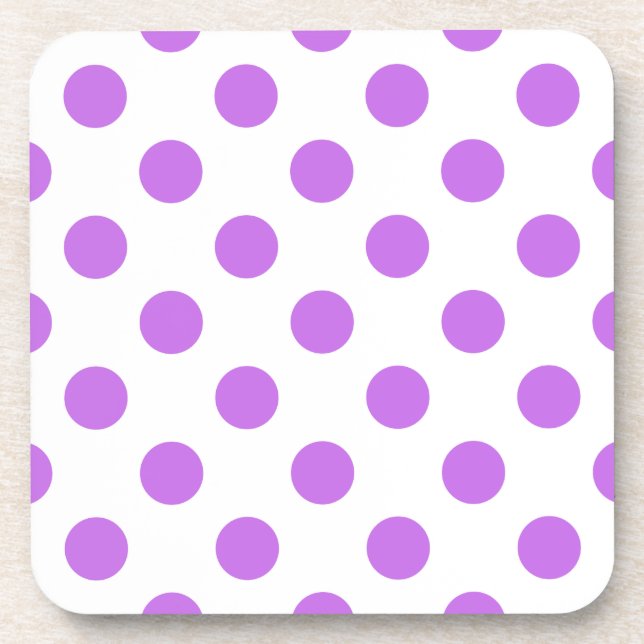 Dessous-de-verre Lilac et pois blancs (Devant)
