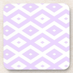 Dessous-de-verre Lilac motif de diamants violet et blanc