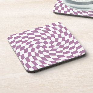 Dessous-de-verre Lilac Purple Wedding Collection Check Checkered