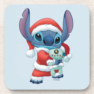 Dessous-de-verre Lilo & Stitch   Santa Claus Stitch