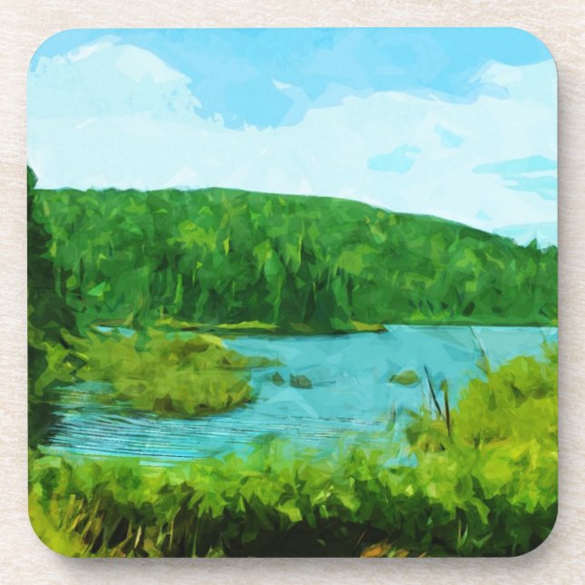 Dessous-de-verre Limites des eaux Canot Zone Minnesota Abstrait (Devant)
