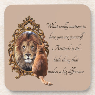 Dessous-de-verre Lion d'inspiration pour lunettes de chat Vintage