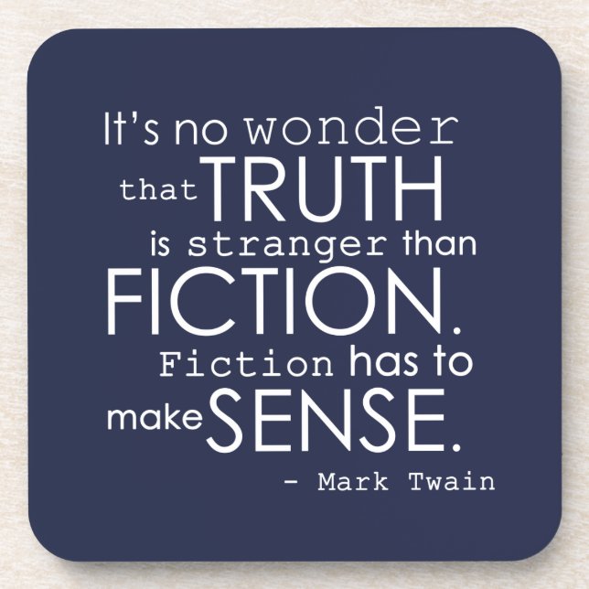 Dessous de verre littéraires de citation de Twain (Devant)