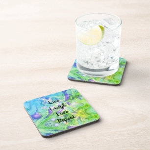 Dessous-de-verre Live Laugh Love Marble Set 6 Coasters de drinks