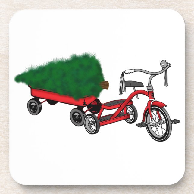 Dessous-de-verre livraison d'arbres de noël (Devant)
