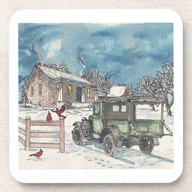 Dessous-de-verre Livraison dernière de bois (Devant)