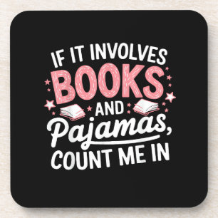 Dessous-de-verre Livre & Pyjamas Humoristique Amateur de Livre Drôl