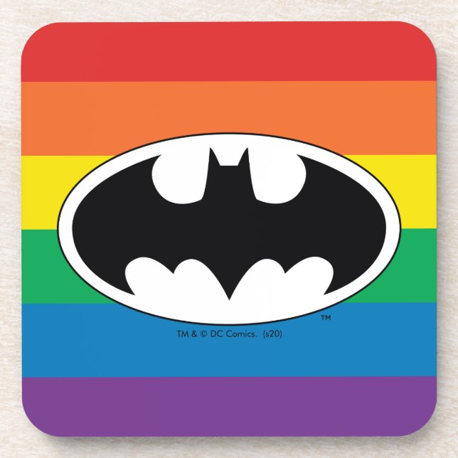 Dessous-de-verre Logo Arc-en-ciel Batman (Devant)