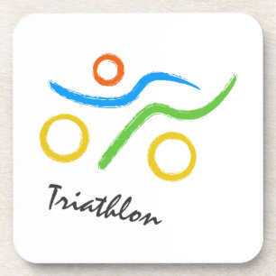 Dessous-de-verre Logo de triathlon