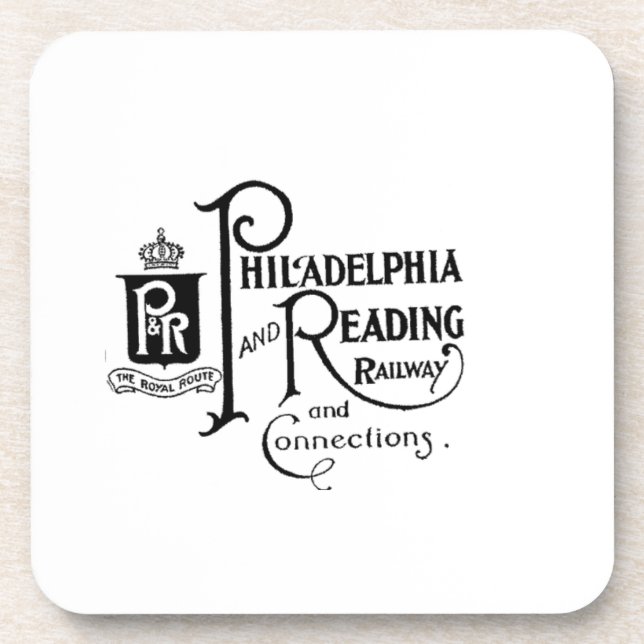 Dessous-de-verre Logo du chemin de fer Philadelphie et Lecture (Devant)