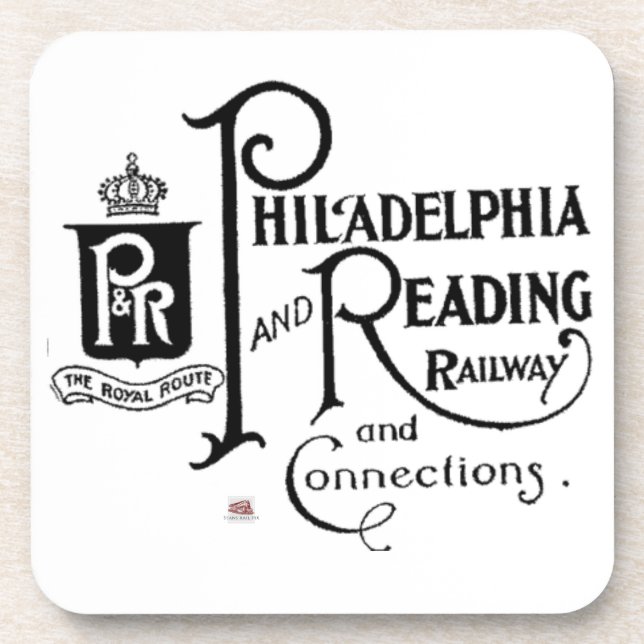 Dessous-de-verre Logo du chemin de fer Philadelphie et Lecture (Devant)