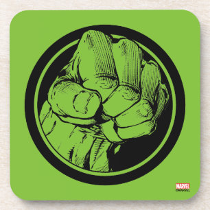 Dessous-de-verre Logo du poing de Hulk des Avengers