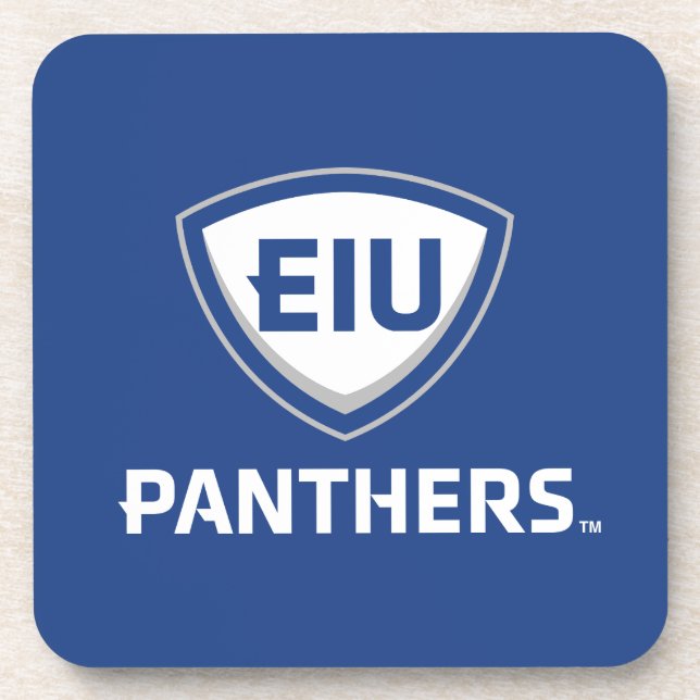 Dessous-de-verre Logo Eastern Illinois Panthers Shield & Wordmark (Devant)