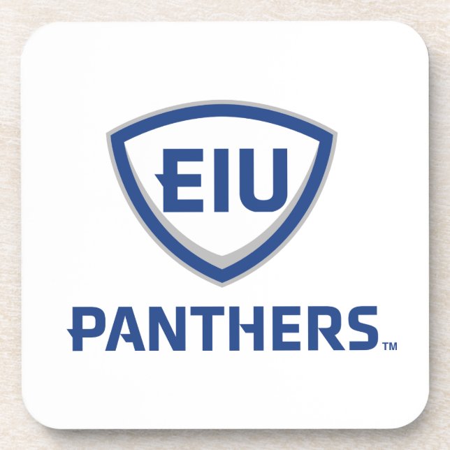 Dessous-de-verre Logo Eastern Illinois Panthers Shield & Wordmark (Devant)