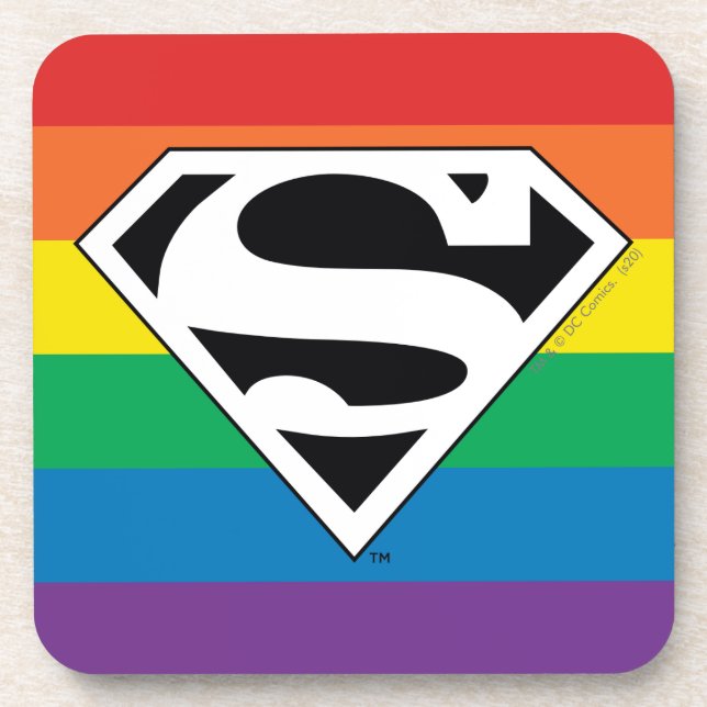 Dessous-de-verre Logo Rainbow Superman (Devant)