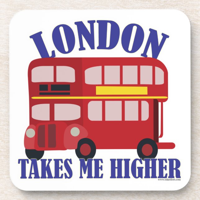 Dessous-de-verre Londres M'Amuse Plus Haut Slogan Art (Devant)