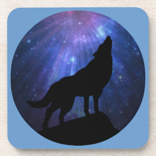 Dessous-de-verre Loup céleste