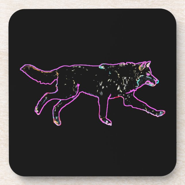 Dessous-de-verre Loup électrique (Devant)