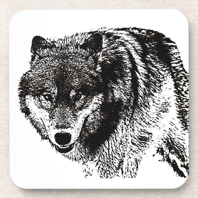 Dessous-de-verre Loup sauvage (Devant)