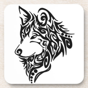 Dessous-de-verre Loup tribal