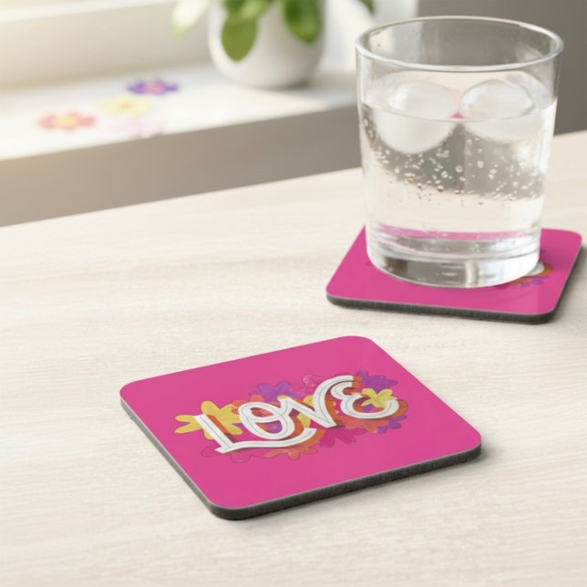Dessous-de-verre LOVE Beverage Coaster (Créateur téléchargé)