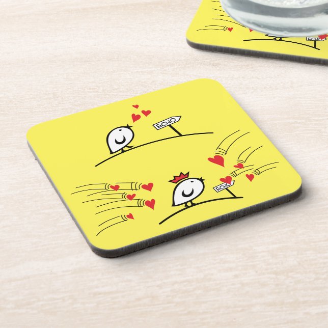 Dessous-de-verre LOVE ECHO - Comic Birds Tweetlercools 1 (Côté gauche)