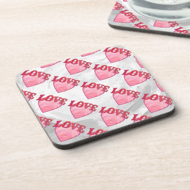 Dessous-de-verre Love Heart Motif (Côté gauche)