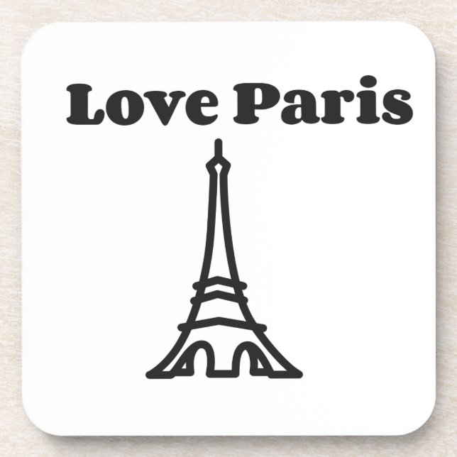 Dessous-de-verre Love Paris (Devant)