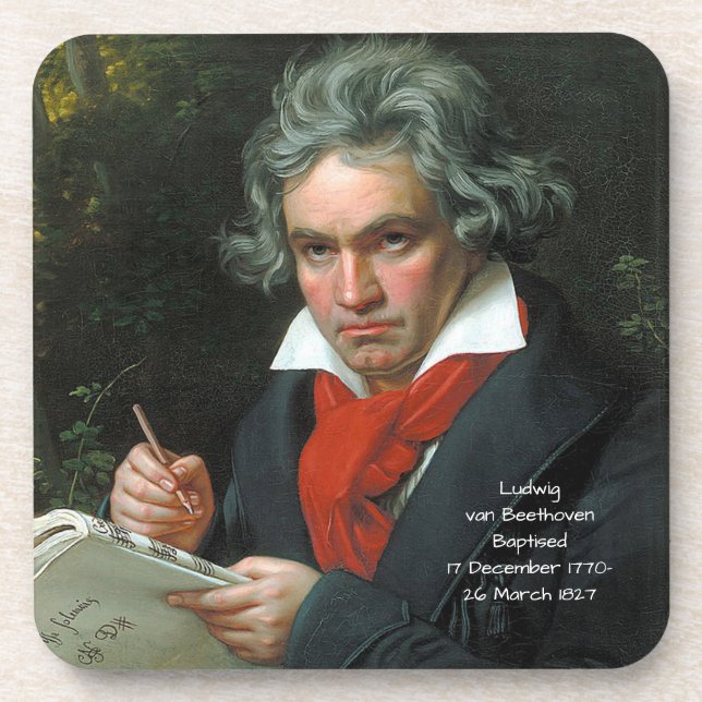 Dessous-de-verre Ludwig van Beethoven, 1820 (Devant)