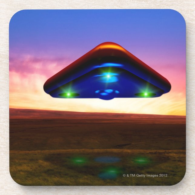 Dessous-de-verre Lumières d'UFO (Devant)