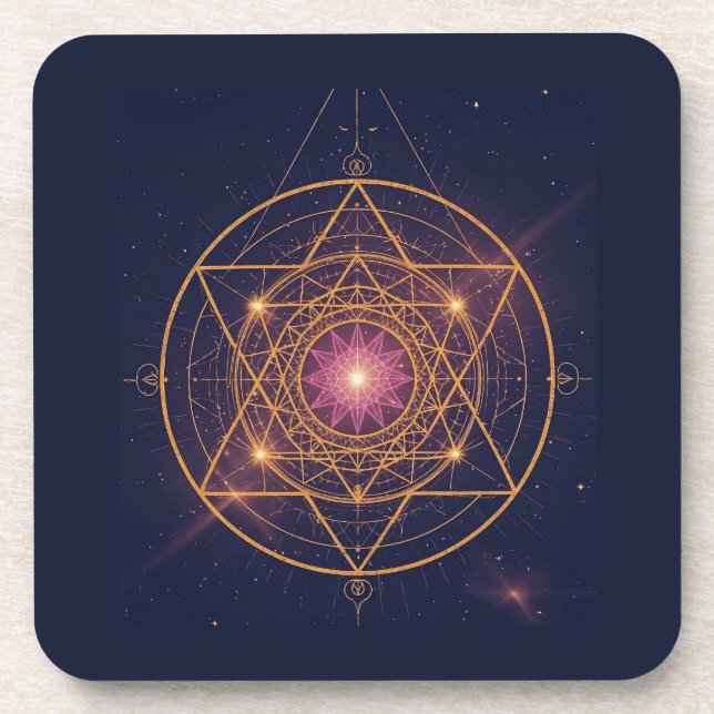 Dessous-de-verre Luminous Mandala of Golden Harmony (Devant)