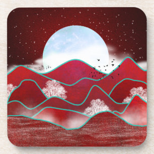 Dessous-de-verre Lune rouge