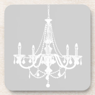 Dessous-de-verre Lustre blanc et gris chic