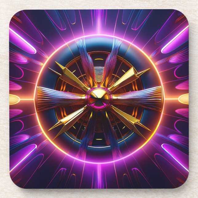 Dessous-de-verre Lyapunov Fractal Beaucoup Manipulé (Devant)