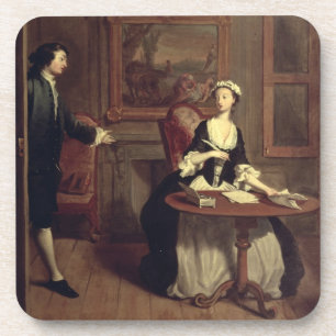 Dessous-de-verre M.B. trouve l'écriture de Pamela, illustration de