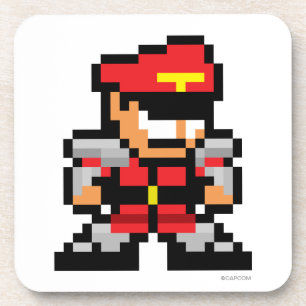 Dessous-de-verre m. Bison à 8 bits