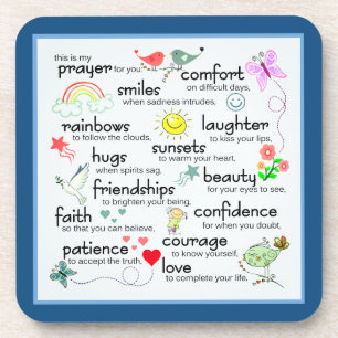 Dessous-de-verre Ma Prière Pour Vous   Bleu classique