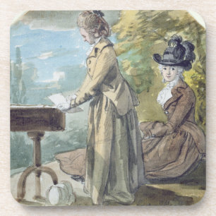 Dessous-de-verre Madame Francis Scott et Madame Elliot, c.1770 (la