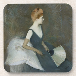 Dessous-de-verre Madame Marthe Le Tellier Sitting sur un sofa