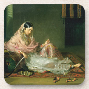 Dessous-de-verre Madame musulmane Reclining, 1789 (huile sur la