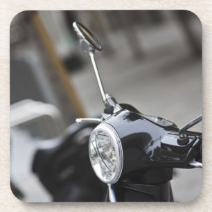 Dessous-de-verre Madrid, scooter noir Vespa