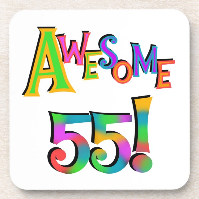 Dessous-de-verre Magnifique 55 T-shirts et cadeaux d'anniversaire (Devant)