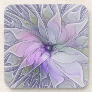 Dessous-de-verre Magnifique beauté moderne abstraite fleur d'art fr