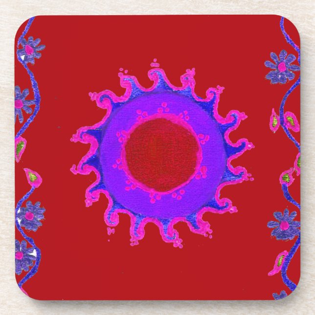 Dessous-de-verre Magnifique Inde extraordinaire Motif Mendi Art Des (Devant)