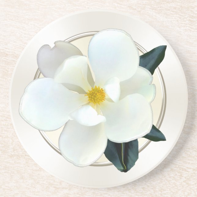 Dessous de verre Magnolia blancs, Acheter 1 ou un  (Devant)