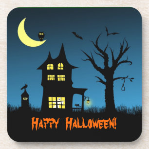 Dessous-de-verre Maison Hantée éffrayante Halloween Décoratif