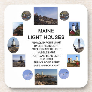Dessous-de-verre Maisons claires populaires dans le Maine.