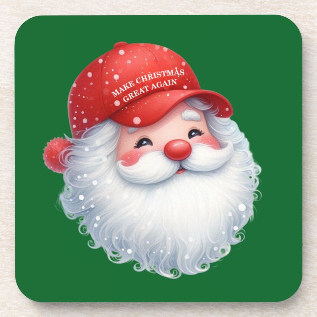 Dessous-de-verre Make Christmas Great Again Maga GOP Santa (Devant)