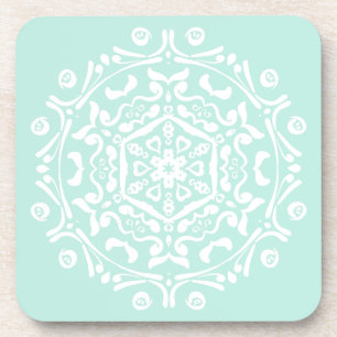 Dessous-de-verre Mandala en verre marin